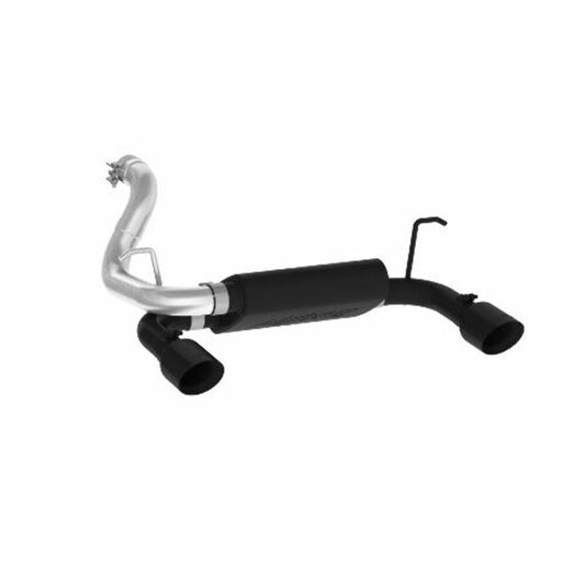 Fits 18-24 Jeep Wrangler 2 1/2" Axle Back, Dual Rear Exit, Black Coated-S5529BLK - Axle Back Exhaust Car Part People