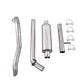 Fits 18 Jeep Wrangler JK 2 1/2" Cat Back Tail Pipe Muffler before Axle-S5530AL