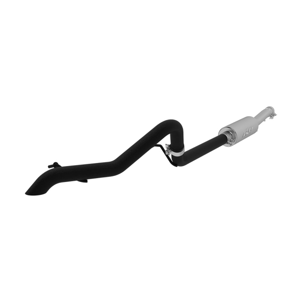 Fits 13-17 Wrangler 2 1/2" Cat Back Tail Pipe Muffler before Axle-Black-S5530BLK
