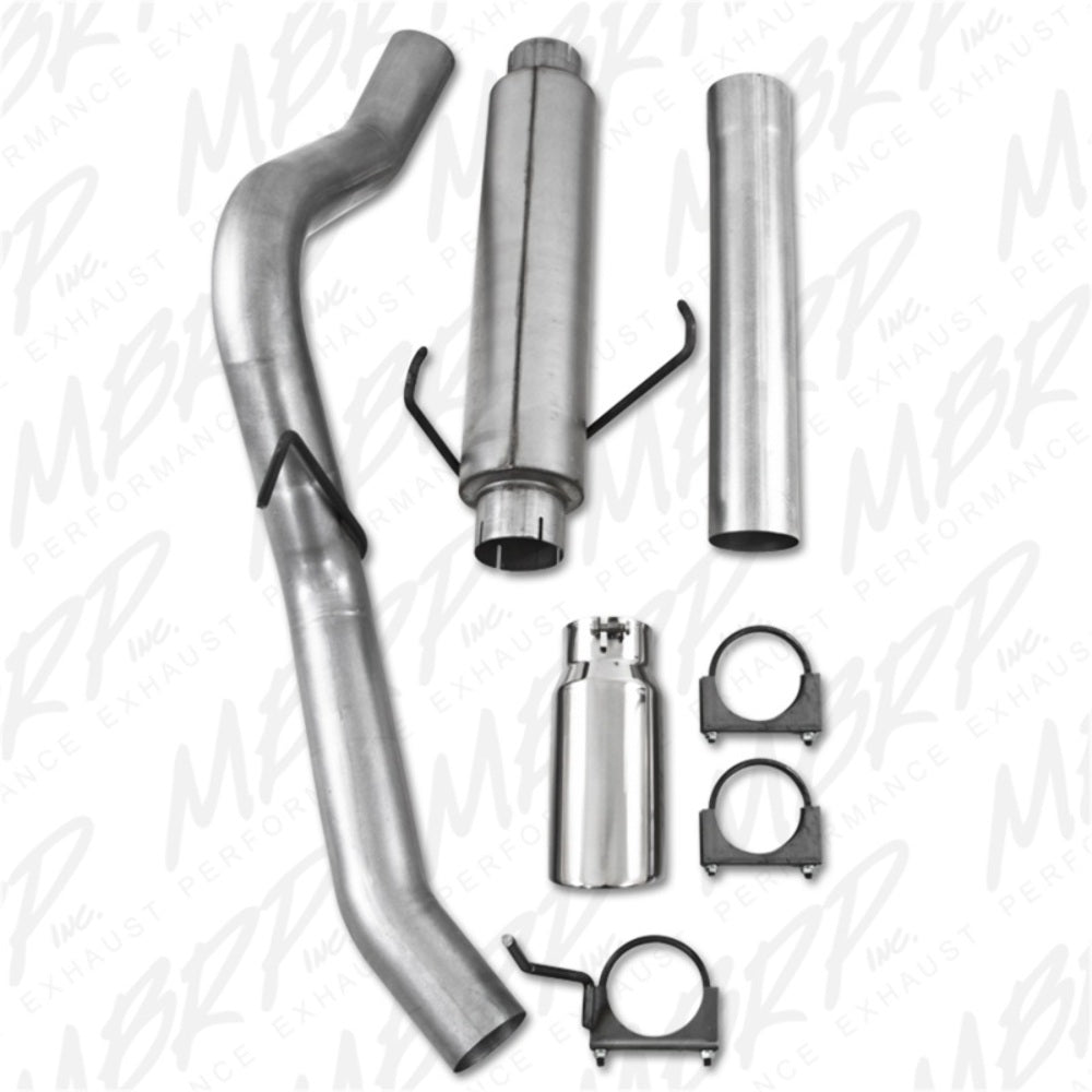 Fits 2005-2007 Dodge Ram 2500 4in. Cat Back; Single Side Exit; AL - S6108AL - Cat Back Exhaust Car Part People