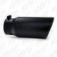 Fits 2007-2010 Dodge Ram 2500 4" Filter Back; Single Side; Black Coated-S6130BLK
