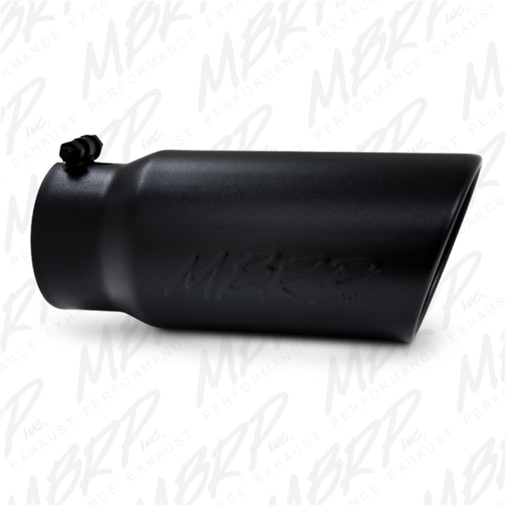 Fits 2007-2010 Dodge Ram 2500 4" Filter Back; Single Side; Black Coated-S6130BLK
