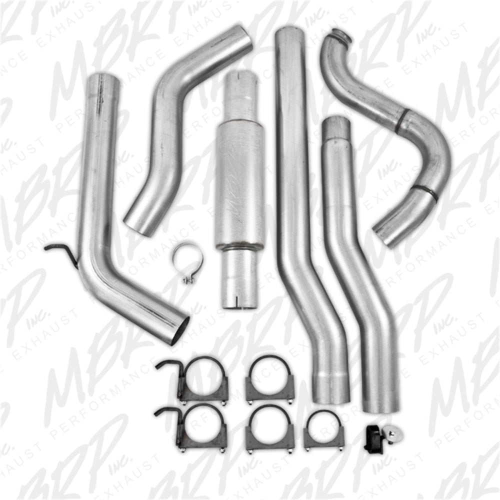 Fits 1989-1993 Dodge W350 4in. Exhaust System; Single Side (4WD) - S6150P - Turbo Back Exhaust Car Part People