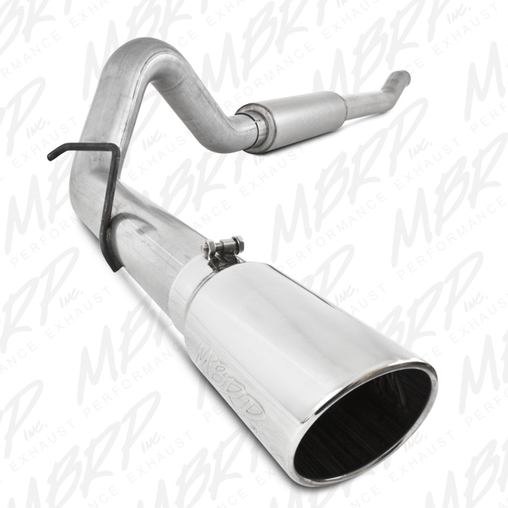 Fits 2003-07 F-250 Super Duty 4" Exhaust System Single Side Exit-S6206AL - Turbo Back Exhaust Car Part People