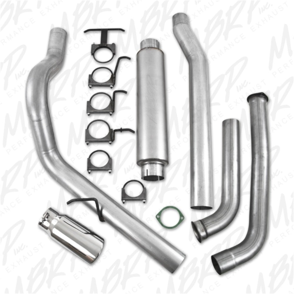 Fits 2003-07 F-250 Super Duty 4" Exhaust System Single Side Exit-S6206AL - Turbo Back Exhaust Car Part People