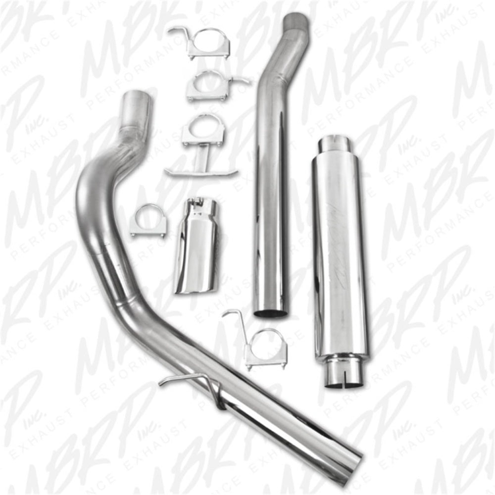 Fits 2003-2007 Ford F-350 Super Duty 4" Cat Back Single Side Exit-S6208409 - Cat Back Exhaust Car Part People
