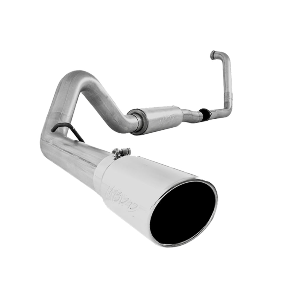 Fits 04-05 Ford Excursion 4" Exhaust System Single Side (Stock Cat) Exit-S6216AL - Turbo Back Exhaust Car Part People