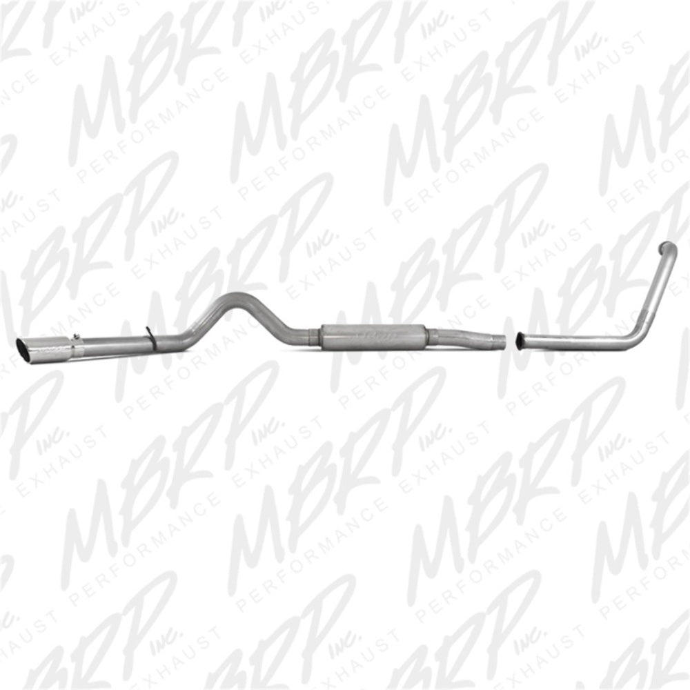 Fits 04-05 Ford Excursion 4" Exhaust System Single Side (Stock Cat) Exit-S6216AL - Turbo Back Exhaust Car Part People