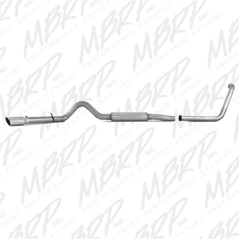 Fits 04-05 Ford Excursion 4" Exhaust System Single Side (Stock Cat) Exit-S6216AL