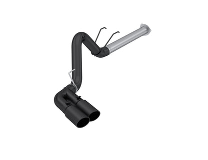 Fits 17-24 Ford F-250 SD 4" Filter Back Single Side Dual Exit BLK-S6290BLK