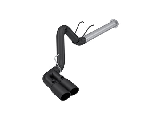 Fits 17-24 Ford F-250 SD 4" Filter Back Single Side Dual Exit BLK-S6290BLK