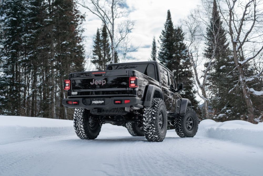 Fits 21-23 Jeep Gladiator 3" High Clearance Filter Back, Rear Turn Down-S6502409 - Filter Back Exhaust Car Part People