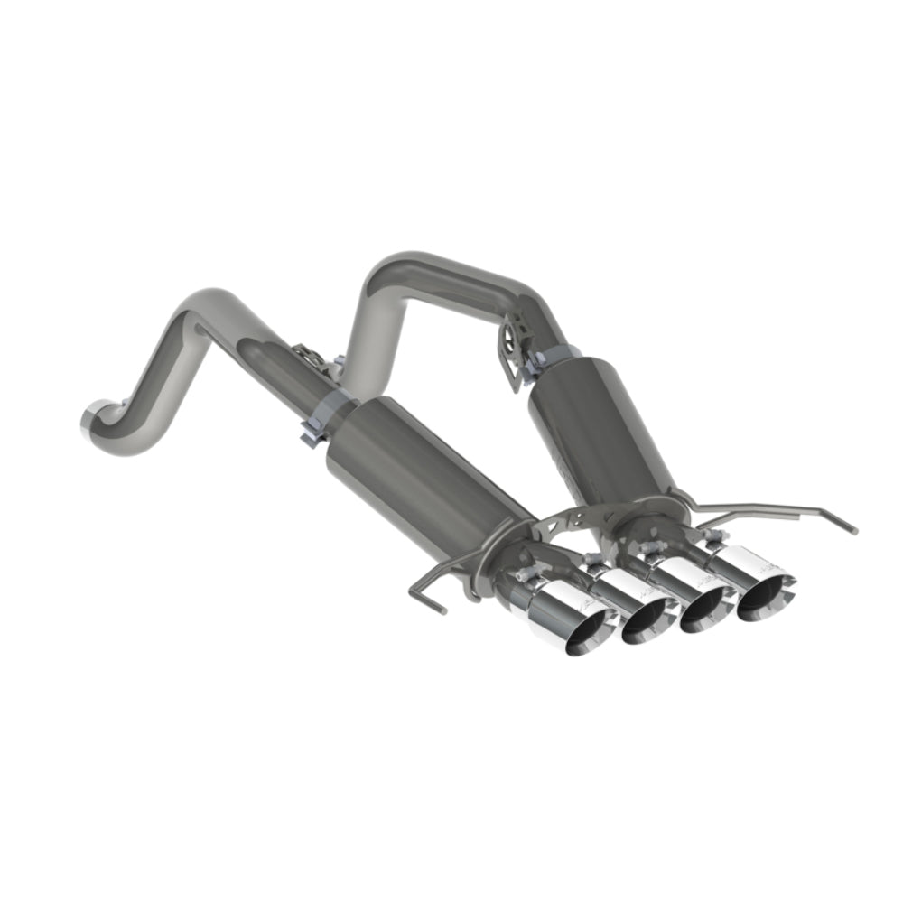 Fits 15-19 Corvette 3" Dual Muffler Axle Back w/Quad 4" Dual Wall Tips-S7030304 - Axle Back Exhaust Car Part People