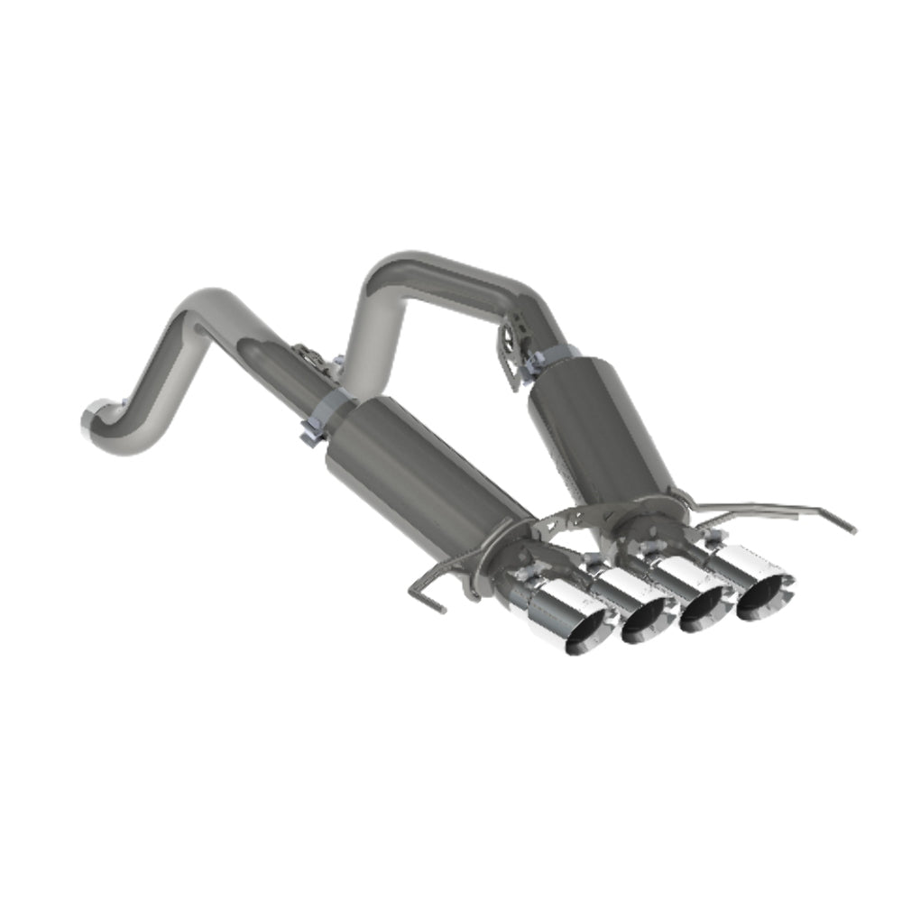 Fits 15-19 Corvette 3" Dual Muffler Axle Back w/Quad 4" Dual Wall Tips-S7030304 - Axle Back Exhaust Car Part People
