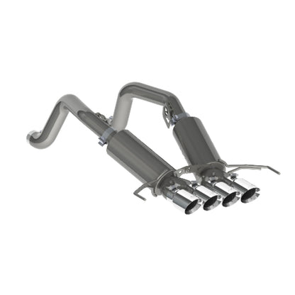 Fits 15-19 Corvette 3" Dual Muffler Axle Back w/Quad 4" Dual Wall Tips-S7030304 - Axle Back Exhaust Car Part People