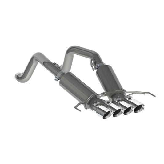 Fits 15-19 Corvette 3" Dual Muffler Axle Back w/Quad 4" Dual Wall Tips-S7030304 - Axle Back Exhaust Car Part People