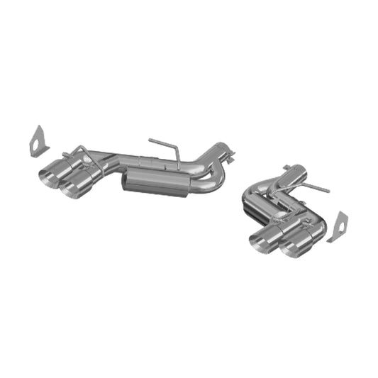 Fits 2016-2024 Chevrolet Camaro 3" Dual Axle Back; Quad Tips; Aluminized-S7036AL - Axle Back Exhaust Car Part People