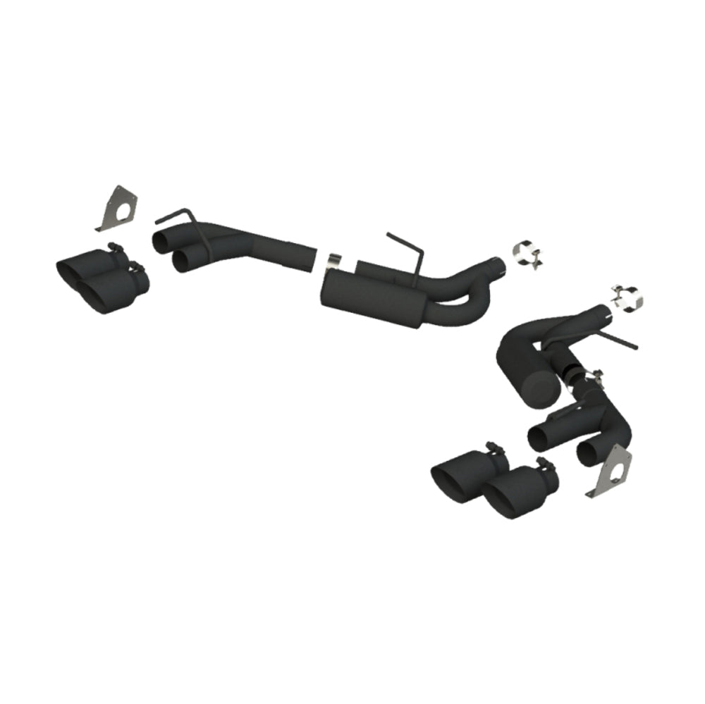 Fits 2016-24 Chevrolet Camaro 2.5" Axle Back; NPP Only; Black Coated-S7039BLK - Axle Back Exhaust Car Part People