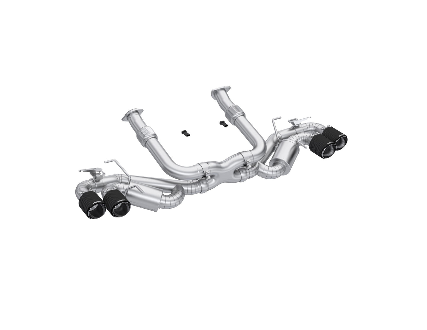 2020-2024 Chevrolet Corvette Stingray 3" Cat-Back; Quad Split Rear 4.5" S70413CF - Cat Back Exhaust Car Part People
