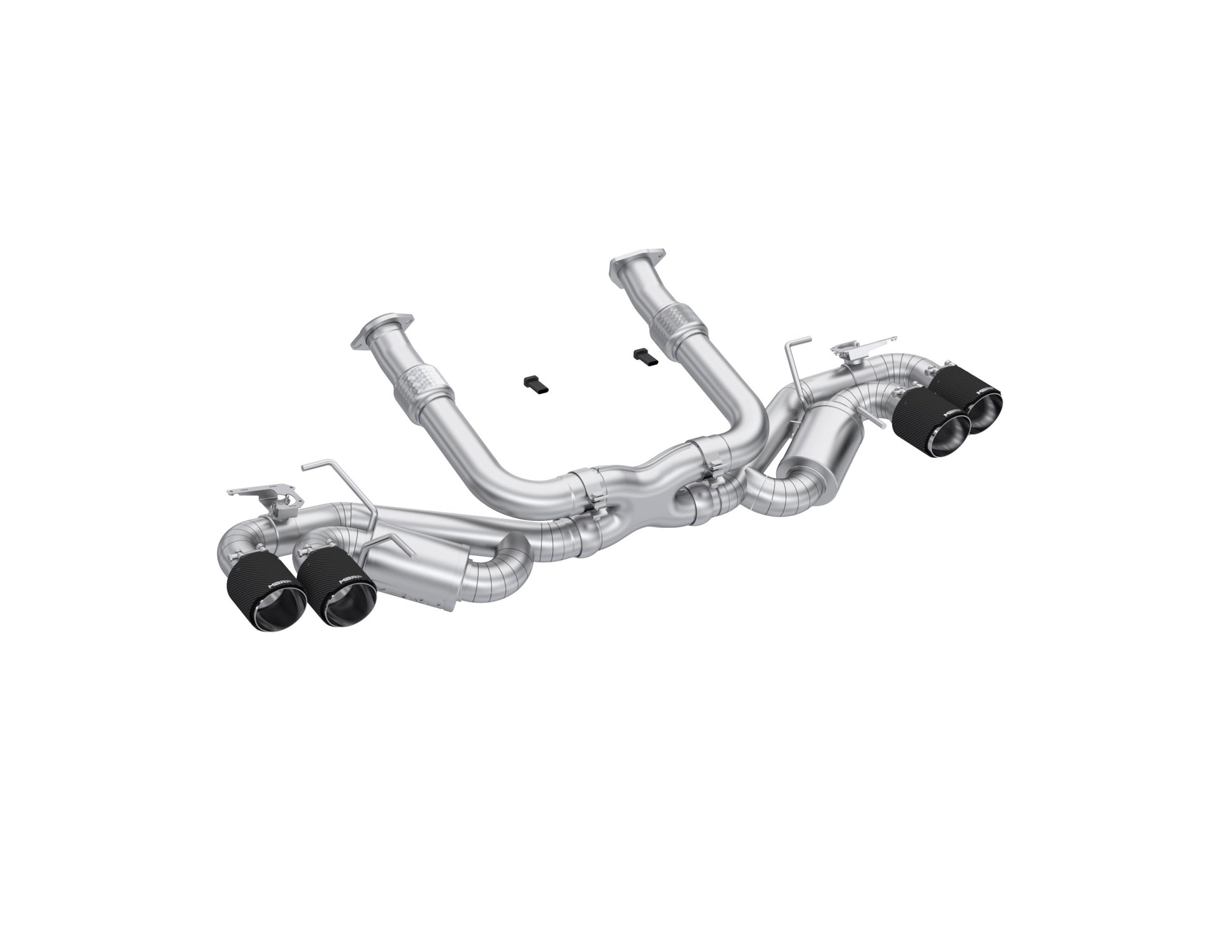 2020-2024 Chevrolet Corvette Stingray 3" Cat-Back; Quad Split Rear 4.5" S70413CF - Cat Back Exhaust Car Part People