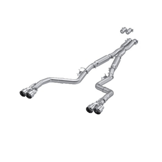 Fits 2016-2023 Dodge Challenger 3in. Cat Back; Dual Rear; Quad Tips - S7113AL - Cat Back Exhaust Car Part People
