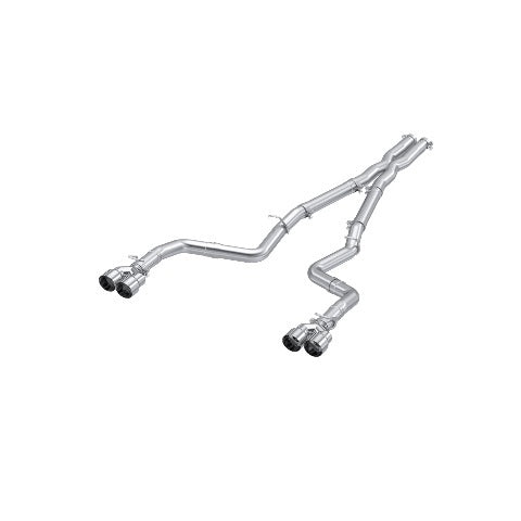 Fits 2016 Dodge Challenger 3in. Cat Back; Dual Rear; Quad Tips - S7116AL