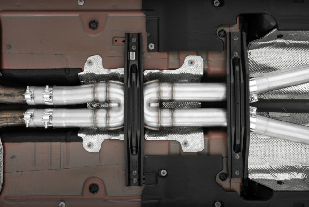 Fits 2017-2018 Dodge Charger 3in. Cat Back; Dual Rear; Dual Tips - S71183CF