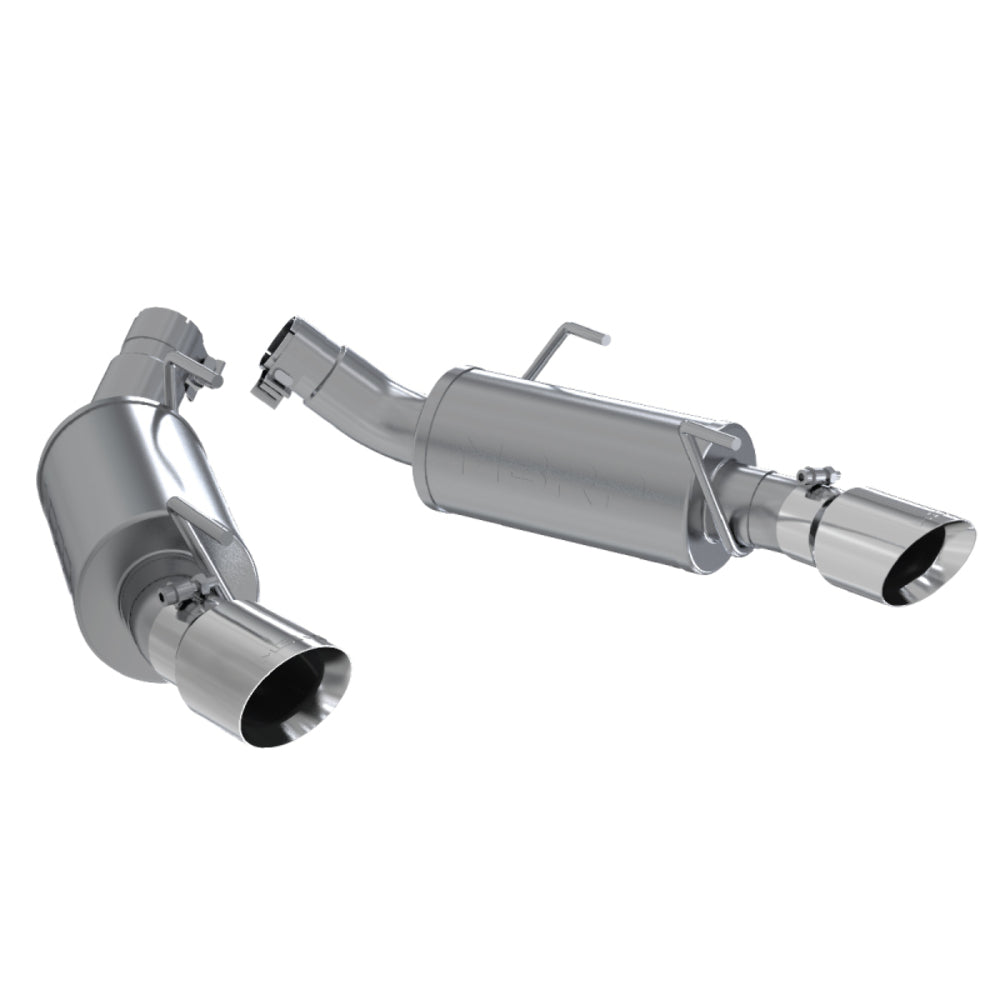 Fits 2005-10 Ford Mustang 2 1/2" Dual Mufflers Axle Back; Split Rear; AL-S7200AL - Axle Back Exhaust Car Part People