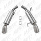 Fits 2005-10 Ford Mustang 2 1/2" Dual Mufflers Axle Back; Split Rear; AL-S7200AL