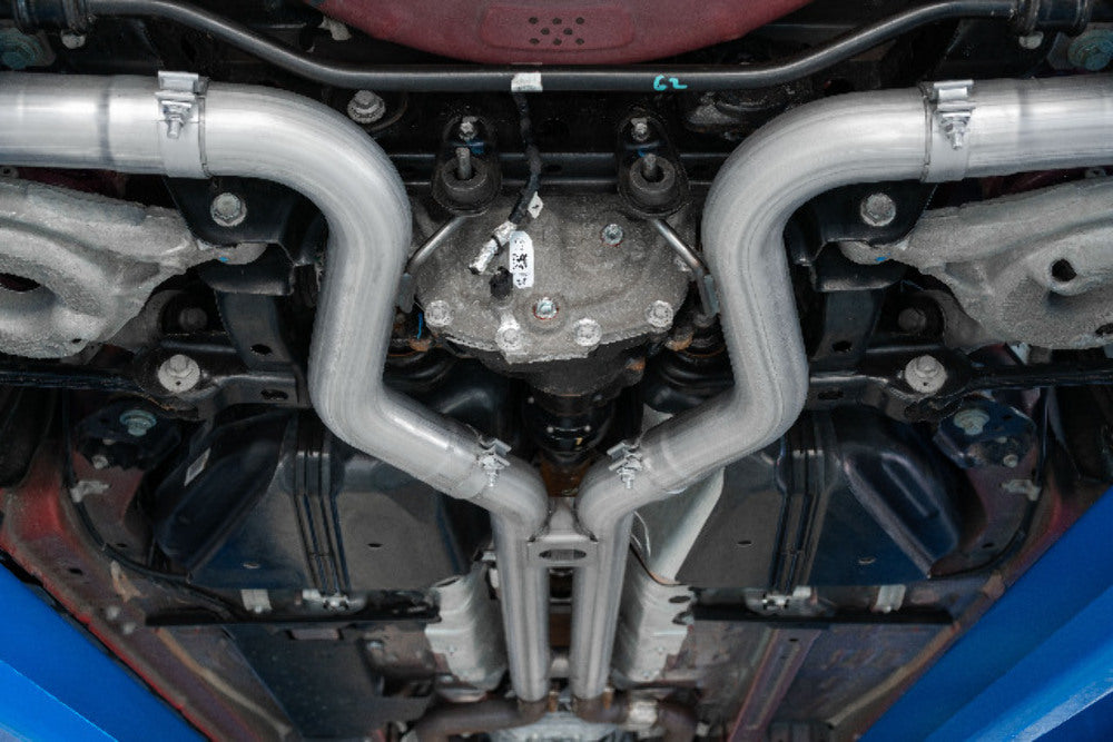 Fits 19-20 Mustang 3" Cat Back w/Quad 4" Dual Wall Tips Street Version-S7205304 - Cat Back Exhaust Car Part People