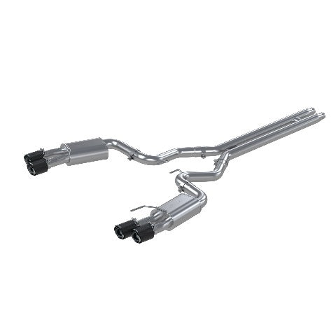 Fits 2018-2023 Ford Mustang 3" Cat Back w/Quad 4" Carbon Fiber Tips-S72053CF