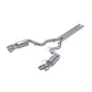 Fits 2018-23 Mustang 3" Cat Back w/Quad 4" Dual Wall Tips Street Version-S7205AL