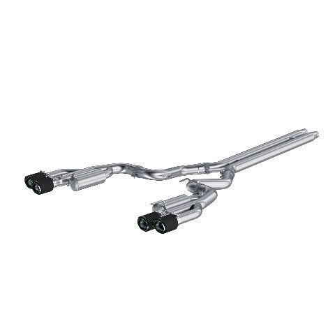 Fits 18-23 Mustang 3" Cat Back w/Quad 4" Carbon Fiber Tips Race Version-S72073CF