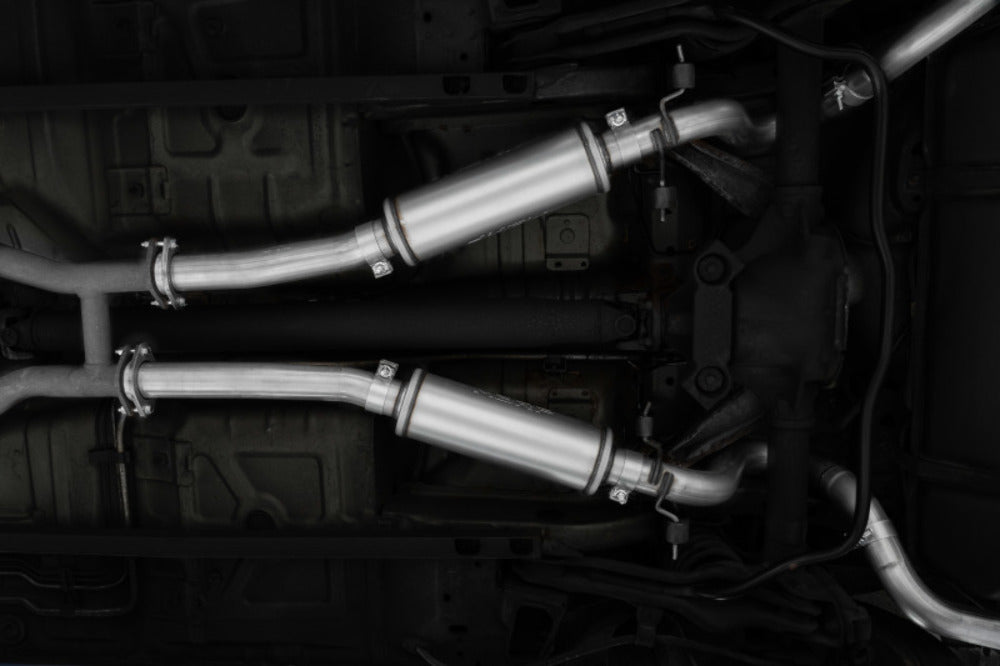 Fits 04 Ford Mustang 2.5" Cat Back Dual Split Rear 3.5" Black tips AL-S7221ALBT - Cat Back Exhaust Car Part People