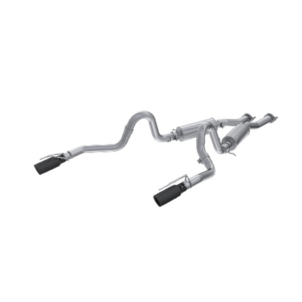 Fits 04 Ford Mustang 2.5" Cat Back Dual Split Rear 3.5" Black tips AL-S7221ALBT - Cat Back Exhaust Car Part People