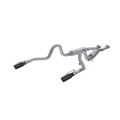 Fits 04 Ford Mustang 2.5" Cat Back Dual Split Rear 3.5" Black tips AL-S7221ALBT - Cat Back Exhaust Car Part People