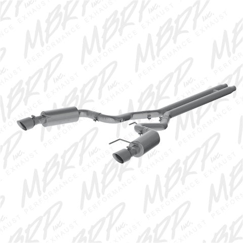 Fits 15-17 Mustang 3" Cat Back Dual Split Rear Street Version 4.5" tips-S7239409