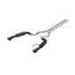Fits 24 Mustang 3" Cat Back Dual Split Rear Race Version 4.5" tip-Black-S7253BLK