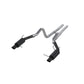 Fits 2011-14 Mustang 3" Cat Back Dual Split Rear Street Version 4" tips-S7258BLK - Cat Back Exhaust Car Part People