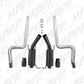Fits 2011-14 Mustang 3" Cat Back Dual Split Rear Street Version 4" tips-S7258BLK - Cat Back Exhaust Car Part People