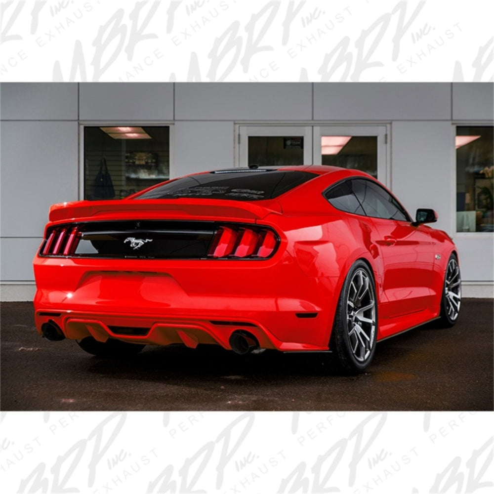 Fits 2015-2024 Ford Mustang 3" Cat Back Dual Split Rear 4.5" tips Black-S7275BLK - Cat Back Exhaust Car Part People