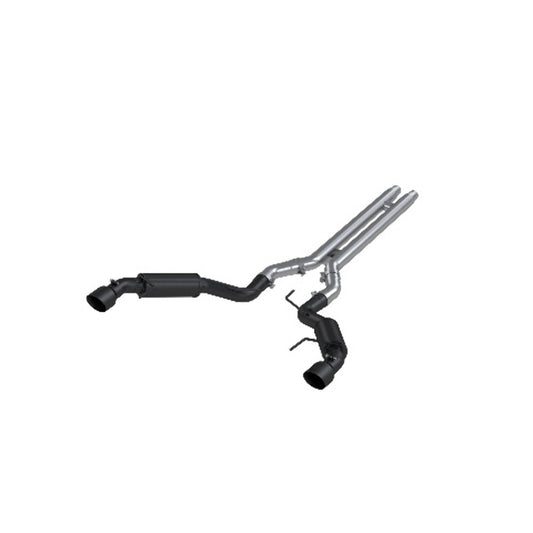 Fits 15-17 Mustang 3" CatBack Dual Split Rear Race Version 4.5" tip-BLK-S7278BLK - Cat Back Exhaust Car Part People