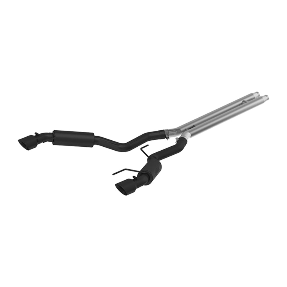 Fits 15-17 Mustang 3" CatBack Dual Split Rear Race Version 4.5" tip-BLK-S7278BLK - Cat Back Exhaust Car Part People