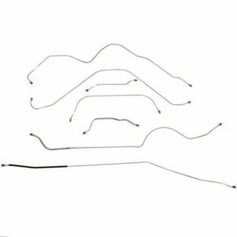 Complete Brake Line Kit For 56 Ford Thunderbird w/Power Brakes 7 Piece Steel SCK5602OM
