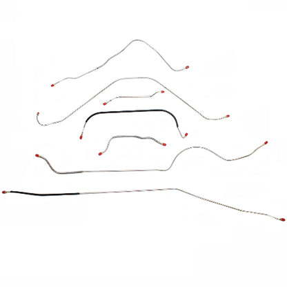1957 Ford Thunderbird Complete Brake Line Kit Power Brakes Steel 7 Pieces SCK5702OM