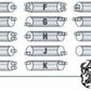 Jones Exhaust SD722-8D Super Duty Muffler 4 Inlet, 4 Outlet