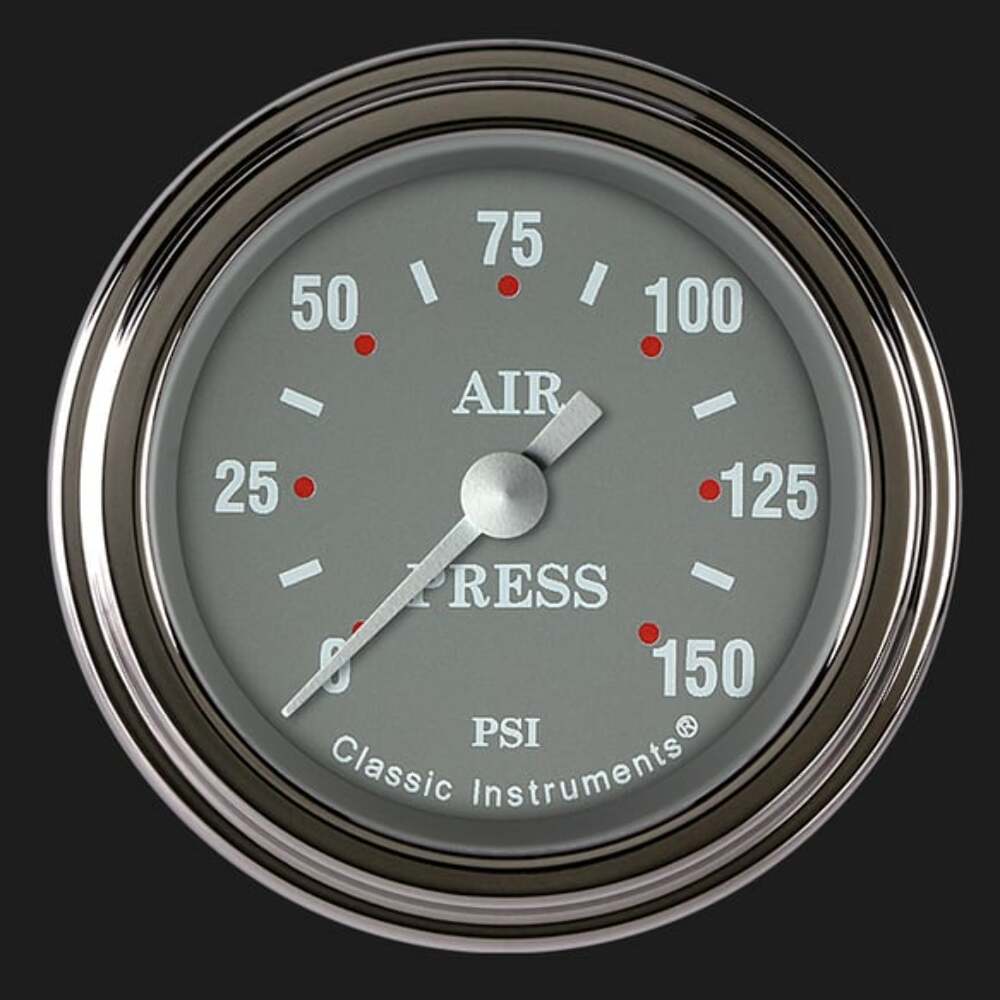 Silver Gray 2 1/8" Air Pressure Gauge SG118SLF