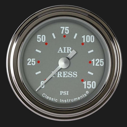 Silver Gray 2 1/8" Air Pressure Gauge SG118SLF