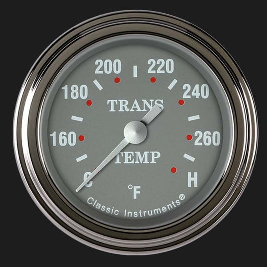 Silver Gray 2 1/8" Transmission Temperature Gauge SG127SLF