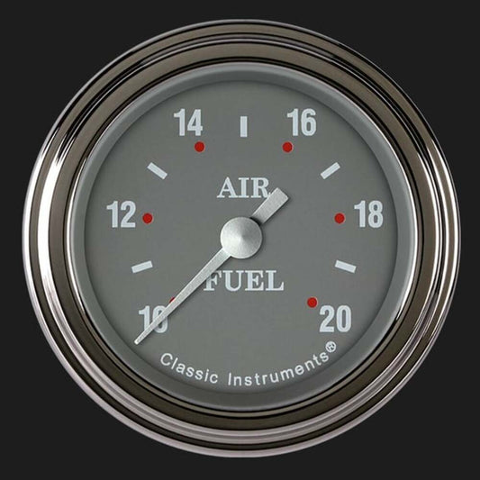 Silver Gray 2 1/8" Air Fuel Ratio Gauge SG194SLF